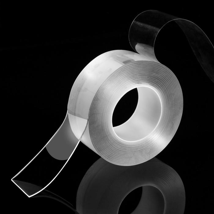 Клейкая нано лента TORSO, прозрачная, двусторонняя, акриловая 6 мм х 3 м оптом