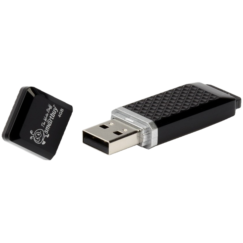 Память Smart Buy "Quartz"  4GB, USB 2.0 Flash Drive, черный оптом