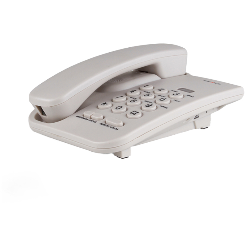 Телефон проводной Texet ТХ-212, повторный набор, светло-серый оптом