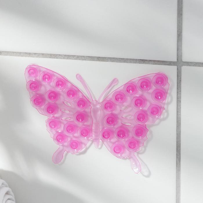 Мини-коврик для ванны «Ажурная бабочка», 9?11,5 см, цвет МИКС оптом
