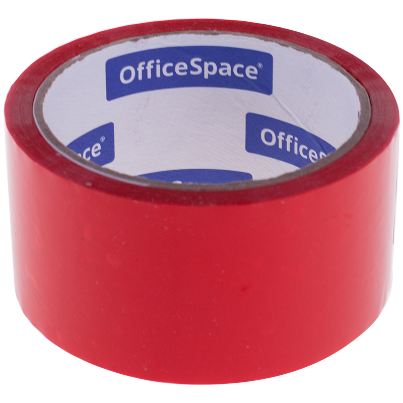 Клейкая лента упаковочная OfficeSpace, 48мм*40м, 45мкм, красная, ШК оптом