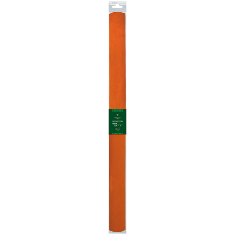 Бумага крепированная Greenwich Line, 50*250см, 32г/м2, оранжевая, в рулоне, пакет с европодвесом оптом