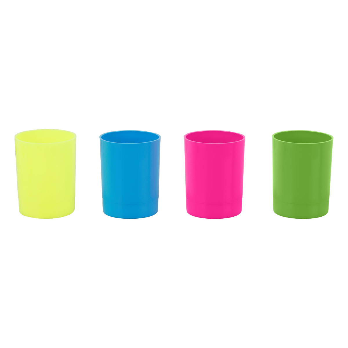Подставка-стакан СТАММ "Лидер", пластиковая, круглая, неоновые цвета, ассорти оптом
