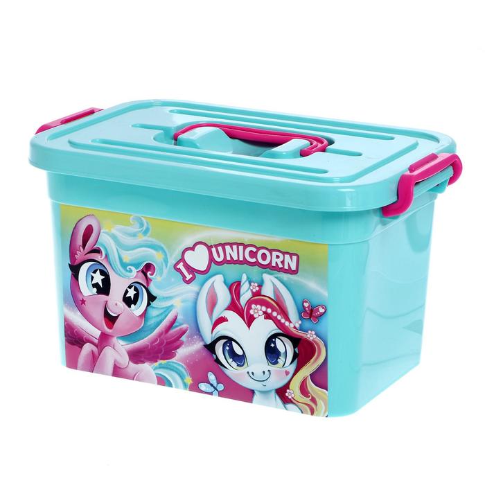 Ящик для игрушек «Волшебные пони», с крышкой и ручками, 6.5 л оптом