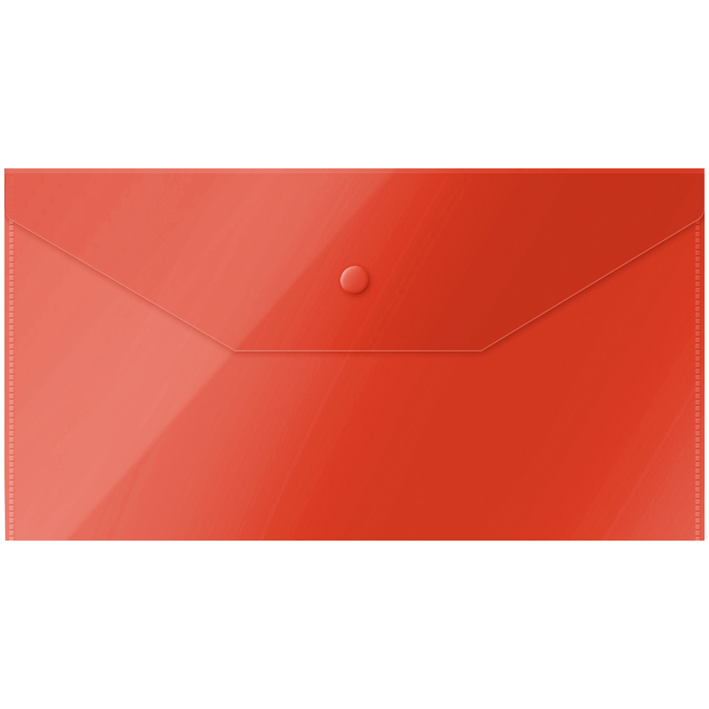 Папка-конверт на кнопке OfficeSpace, C6, 150мкм, красная оптом