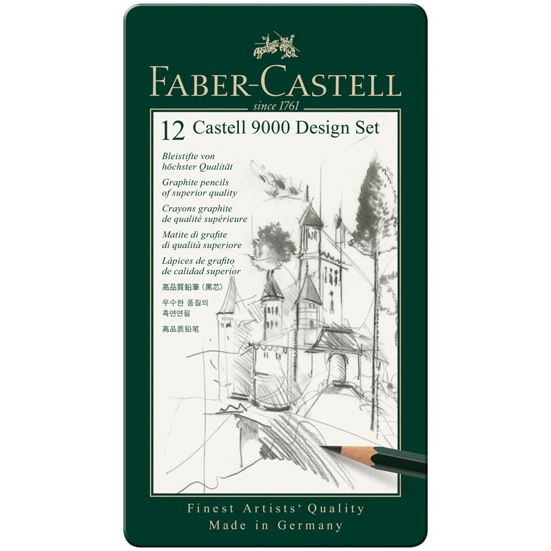   / Faber-Castell "Castell 9000 Design Set", 12., 5H-5B, ., . . 
