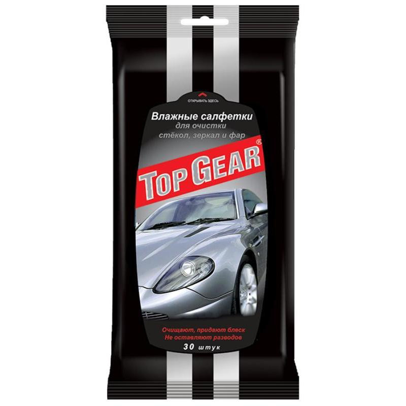 Салфетки влажные для стекол Top Gear 30 оптом