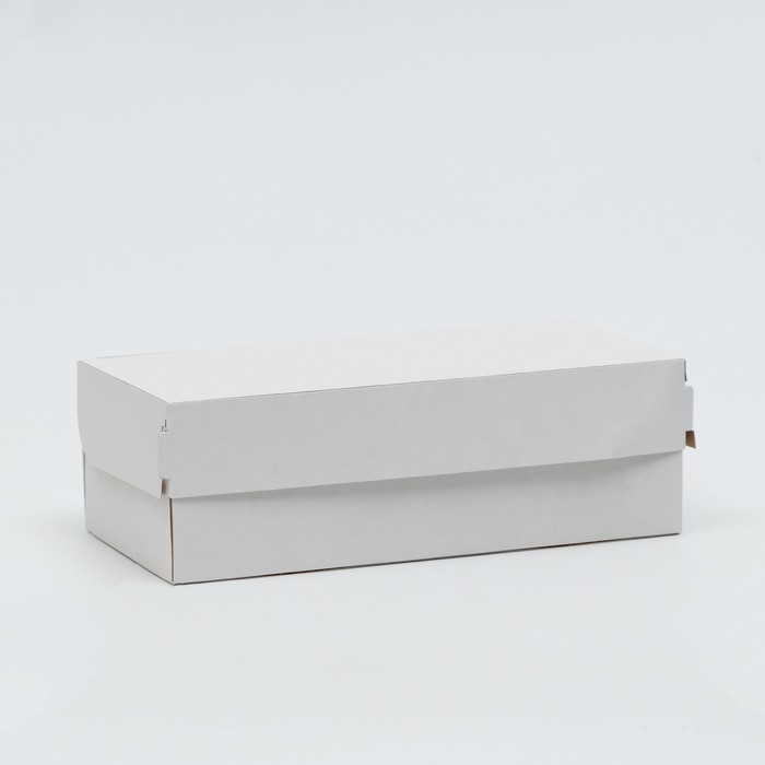 Коробка для десерта, белая, 800 мл, 20 х 10 х 6,5 см оптом