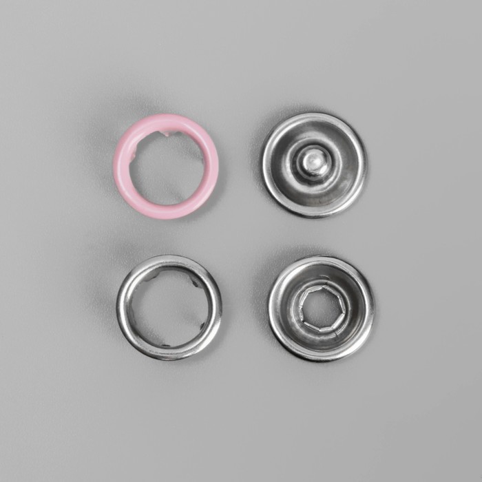 Кнопки рубашечные, d = 9,5 мм, цвет розовый оптом