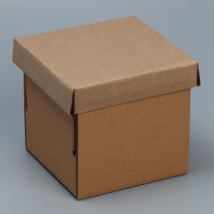 Складная коробка «Бурая», 15 х 15 х 15 см оптом