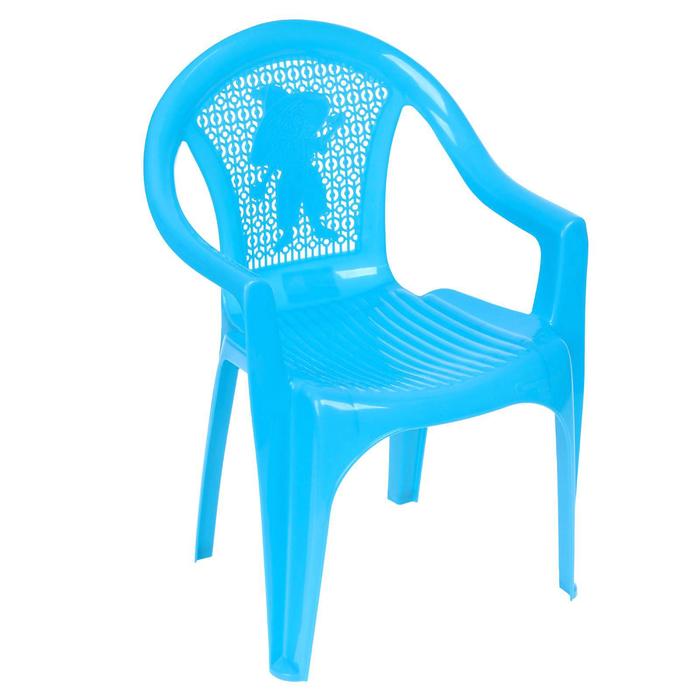 Кресло детское, 380х350х535 мм, цвет голубой оптом