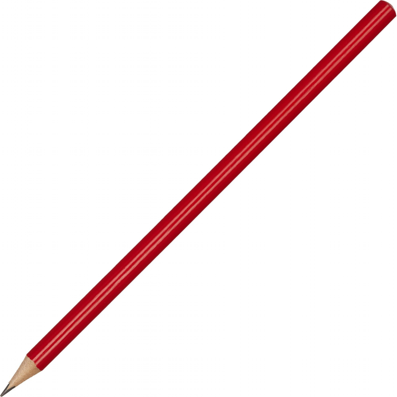 Карандаш чернографитный Attache, 177 мм трехгр., HB, красный корп. под лого оптом