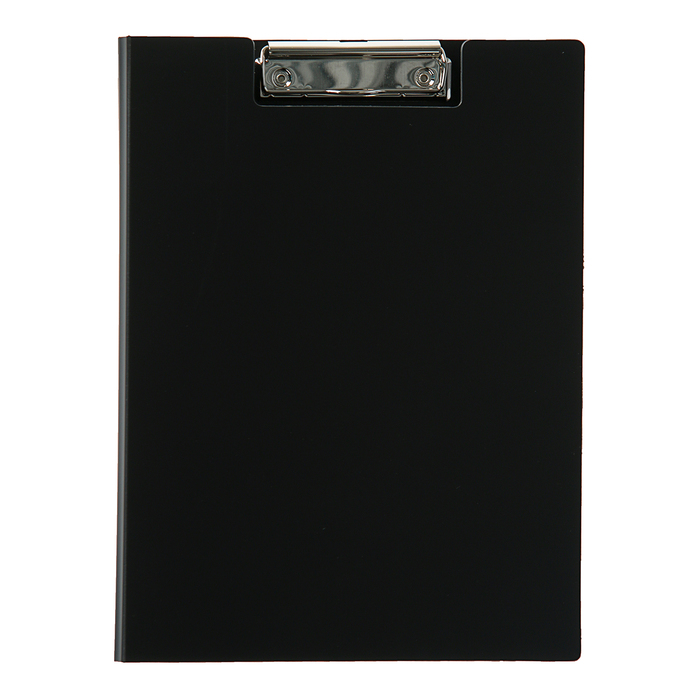 Папка-планшет с зажимом А4, 1.2 мм, Calligrata, пластик, черная (клипборд с крышкой) оптом