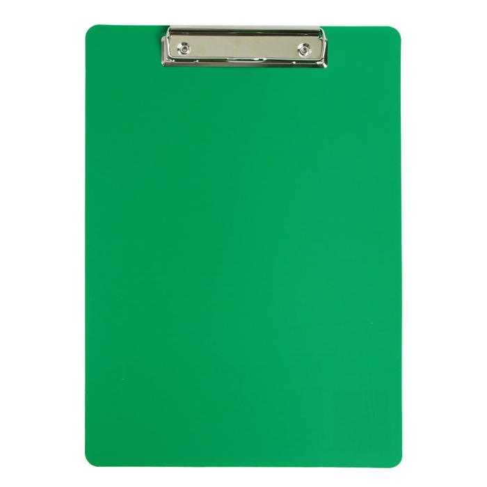 Планшет с зажимом А4, 1000 мкм, Calligrata ЭКОНОМ, пластик, зеленый (клипборд) оптом
