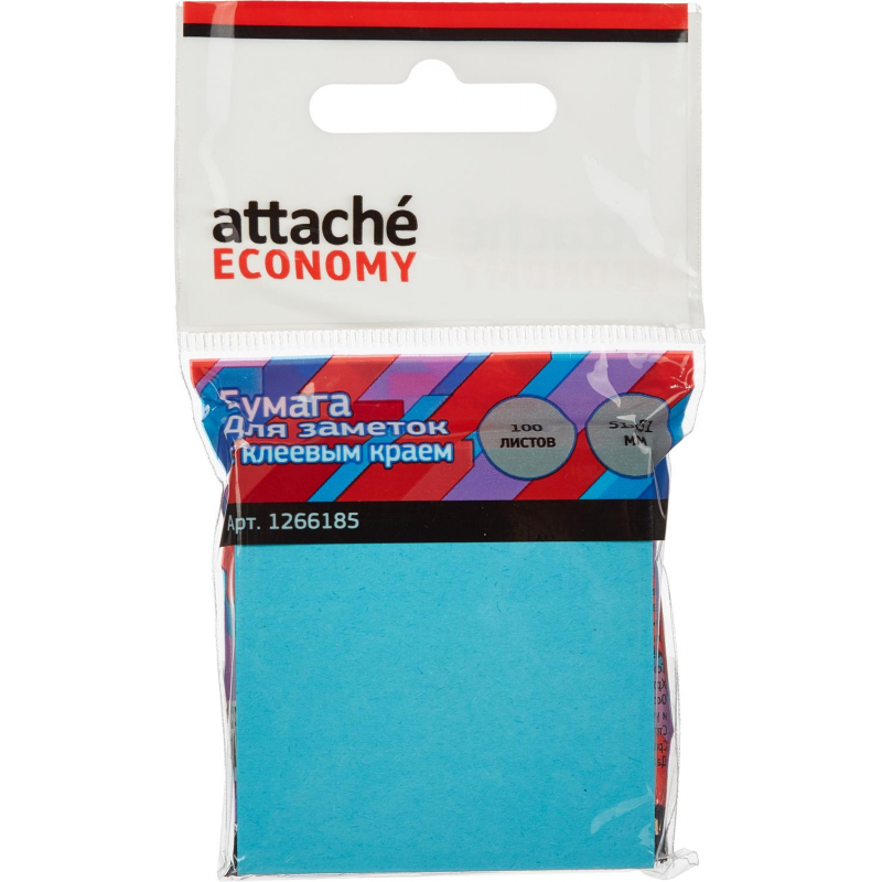 Стикеры Attache Economy с клеев.краем 51x51мм 100 листов неоновый синий оптом