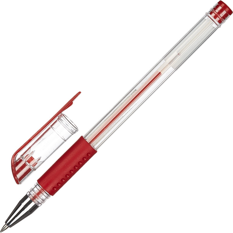 Ручка гелевая Attache Economy красный стерж., 0, 3-0, 5мм, манжетка оптом
