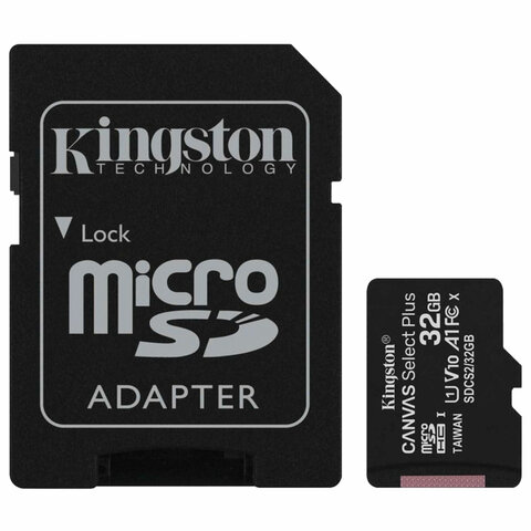   microSDHC 32 GB KINGSTON Canvas Select Plus, UHS-I U1, 100 / (class 10), , SDCS2/32GB 