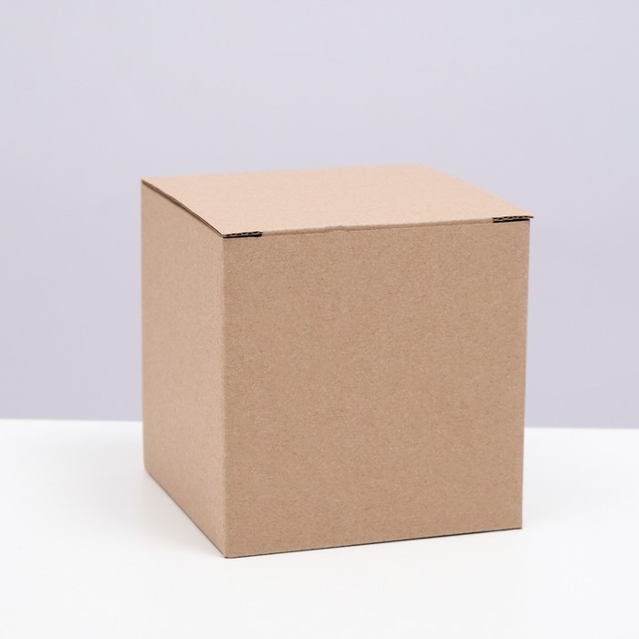 Коробка складная, бурая, 12 х 12 х 12 см оптом