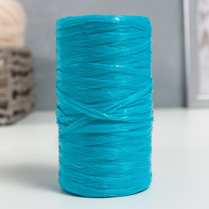 Пряжа "Для вязания мочалок" 100% полипропилен 300м/75±10 гр (бирюза) оптом