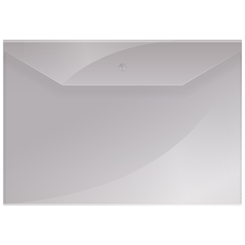 Папка-конверт на кнопке OfficeSpace А5 (190*240мм), 120мкм, прозрачная оптом