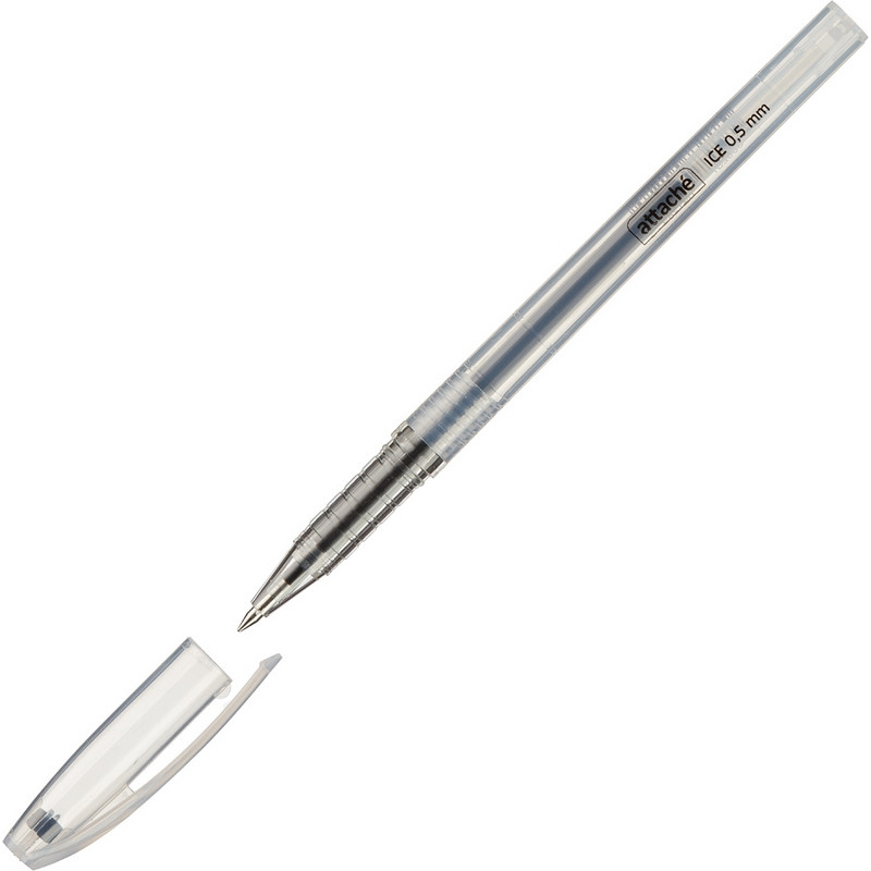 Ручка гелевая Attache Ice черный стерж, 0, 5мм оптом