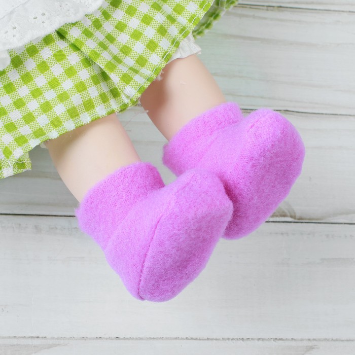 Носки для куклы, длина стопы: 6 см, цвет фиолетовый оптом