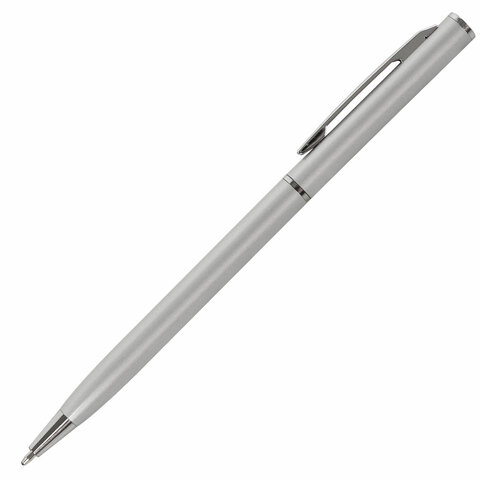 Ручка подарочная шариковая BRAUBERG "Delicate Silver", корпус серебристый, узел 1 мм, линия письма 0,7 мм, синяя, 141401 оптом